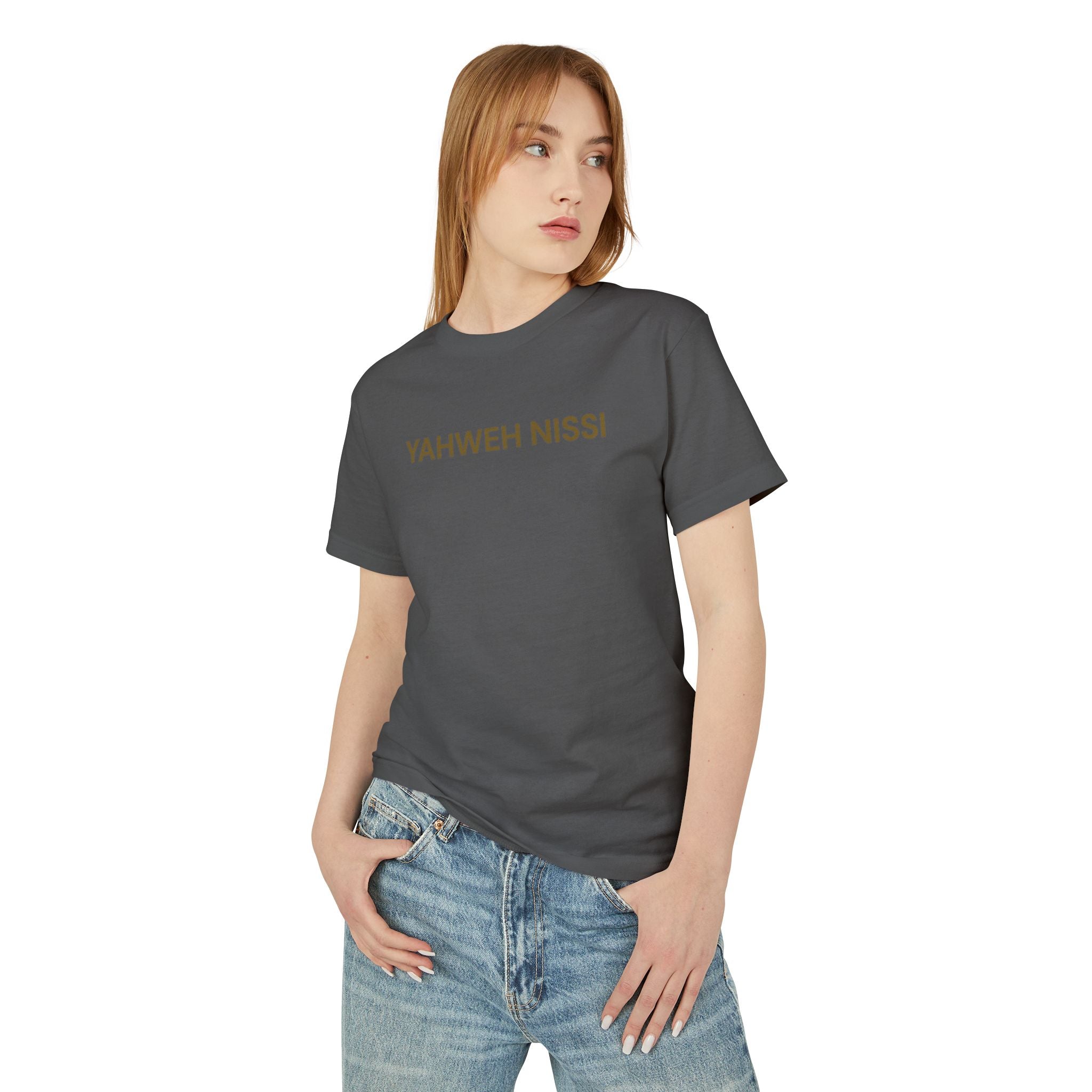 Protected Tee — Gold Embroidered Christian Graphic T-Shirt