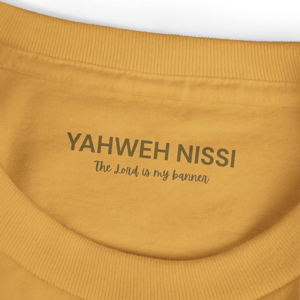 Protected Tee — Gold Embroidered Christian Graphic T-Shirt