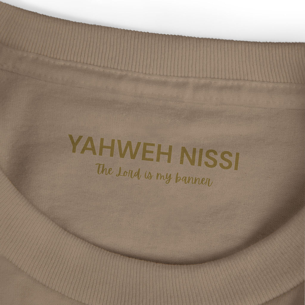 Protected Tee — Gold Embroidered Christian Graphic T-Shirt