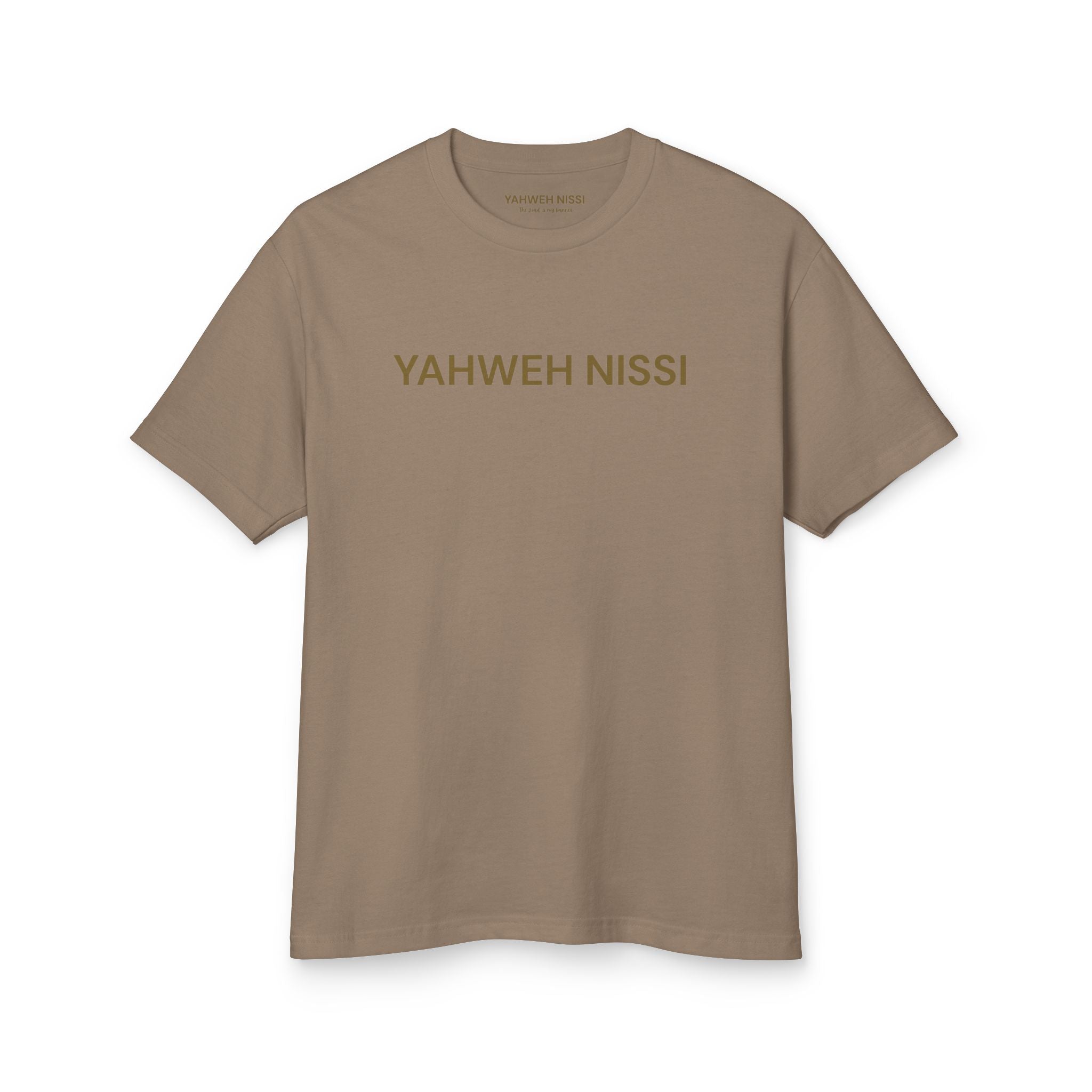 Victorious Tee — Gold Embroidered Christian Graphic T-Shirt