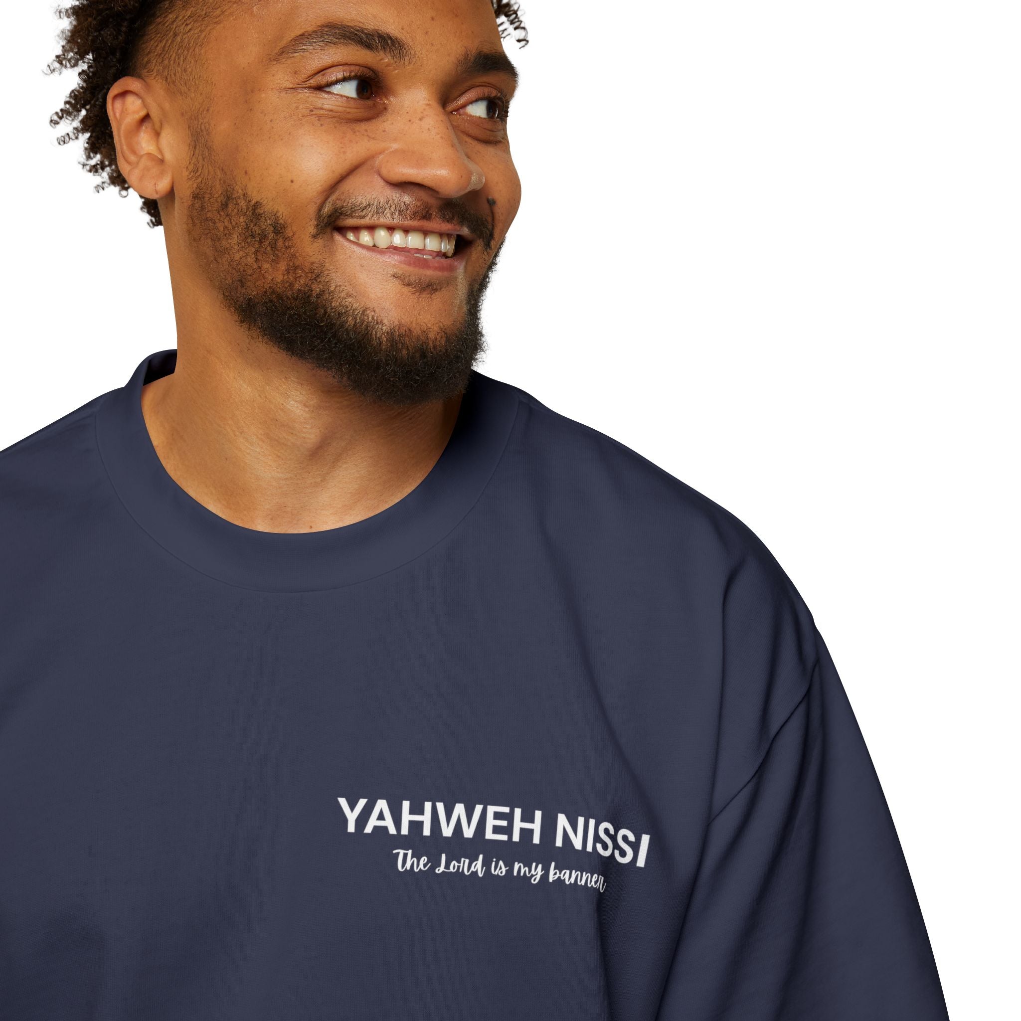 "Child of God" - White - Yahweh Nissi Oversized Tee