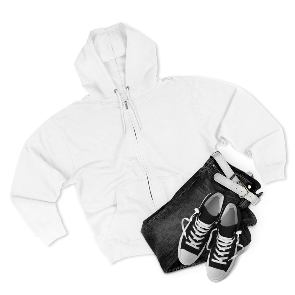 Yahweh Nissi Zip Hoodie — "The Lord Is My Banner"- White Collection - Christian Faith Pullover