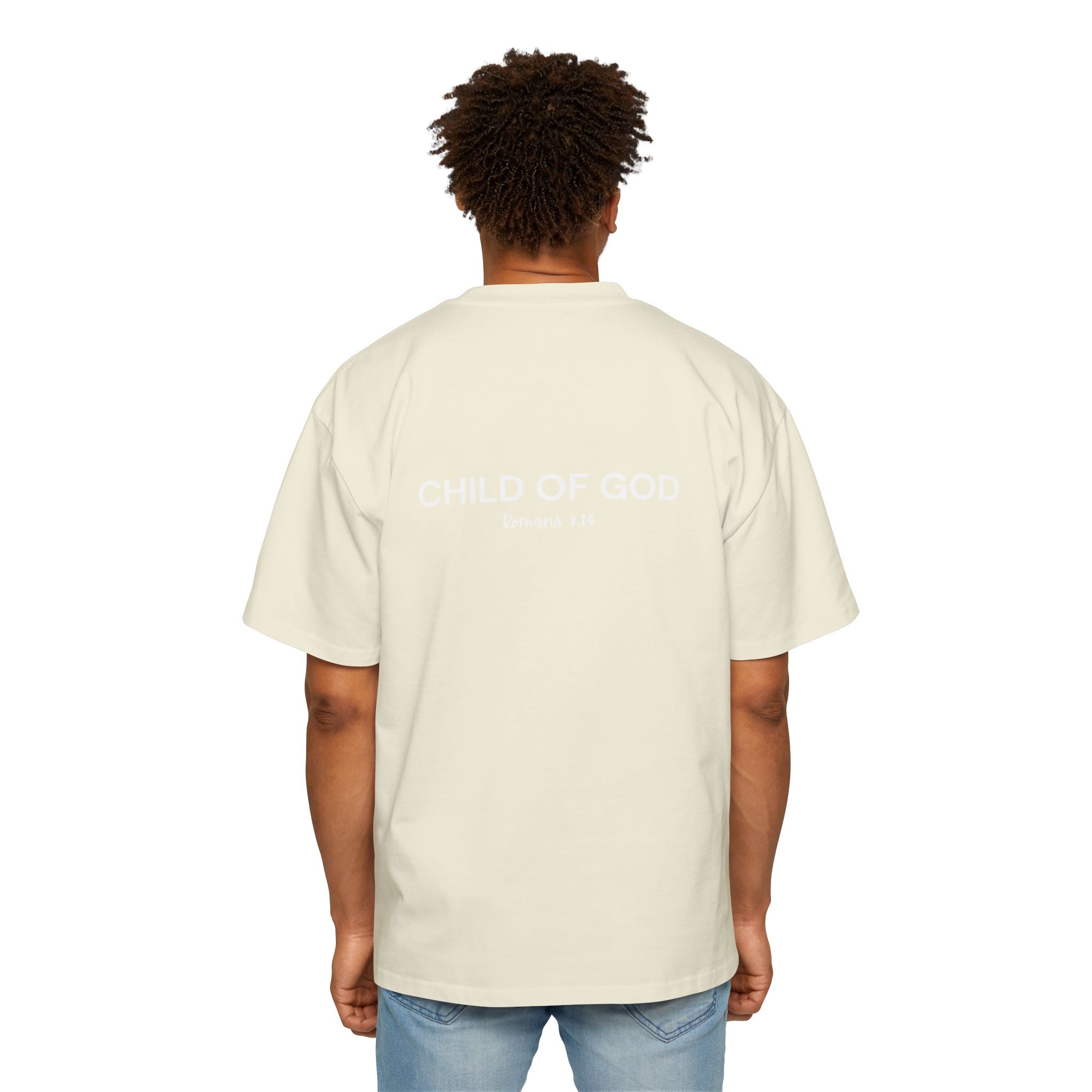 "Child of God" - White - Yahweh Nissi Oversized Tee