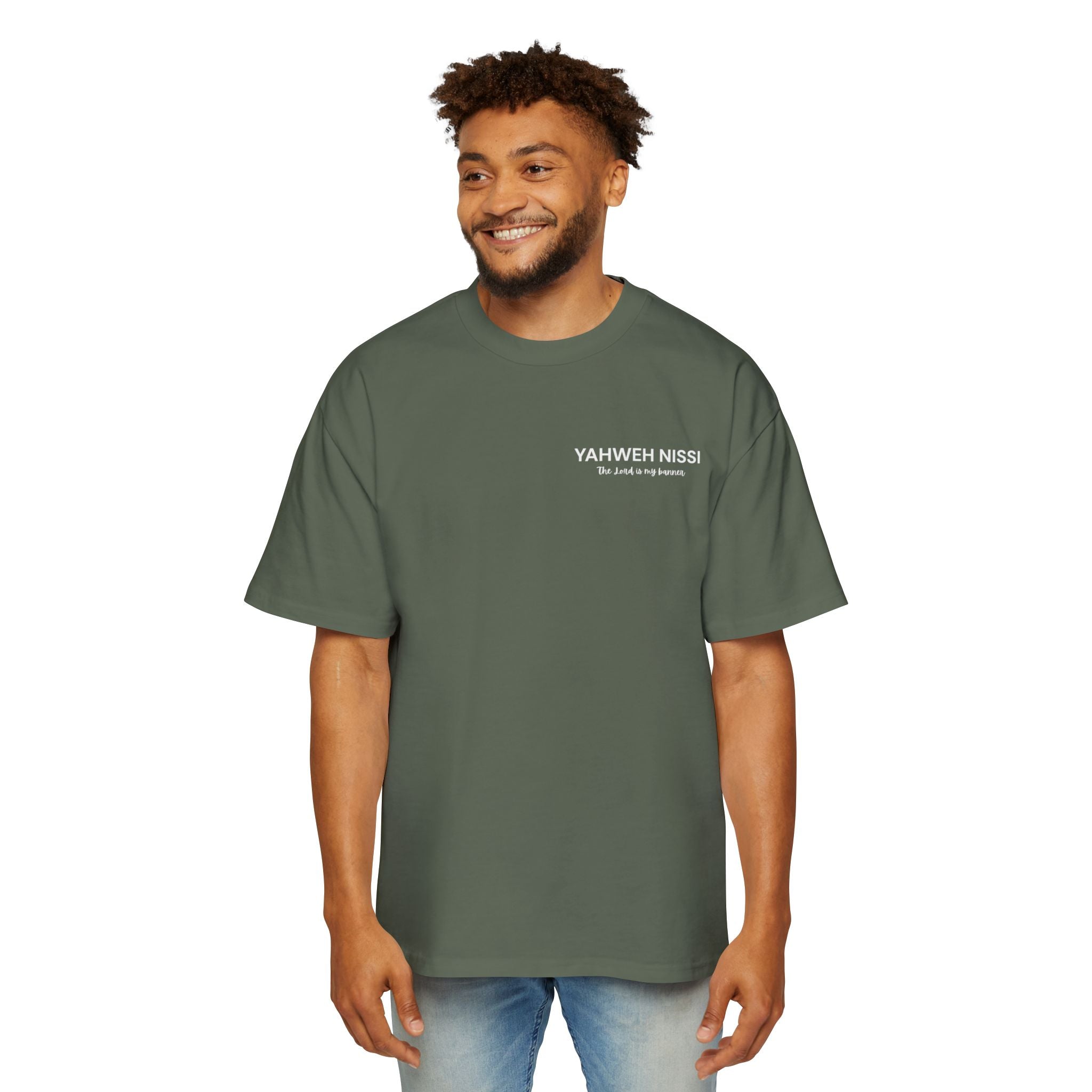 "Child of God" - White - Yahweh Nissi Oversized Tee