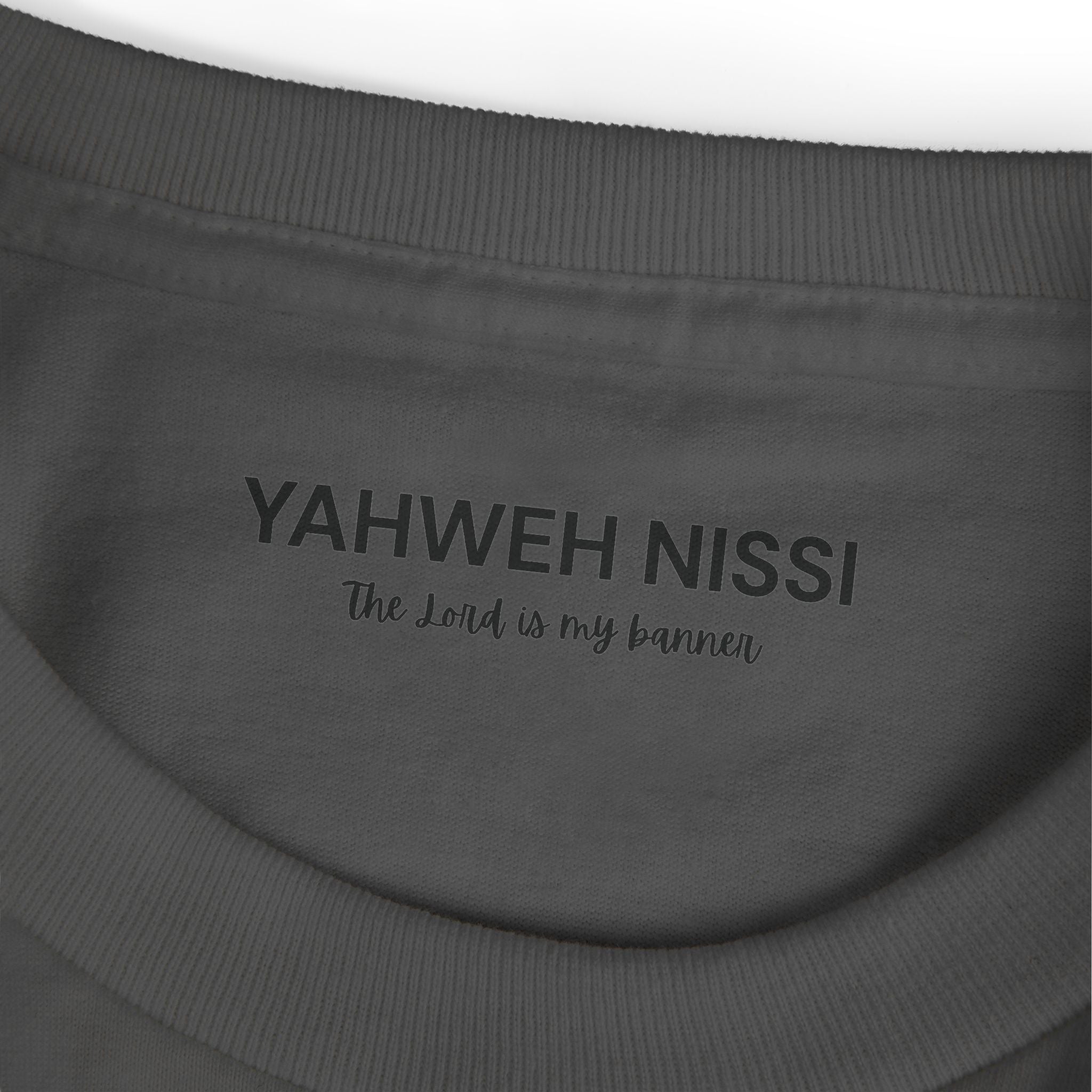 Victorious Tee — White Embroidered Christian Graphic T-Shirt