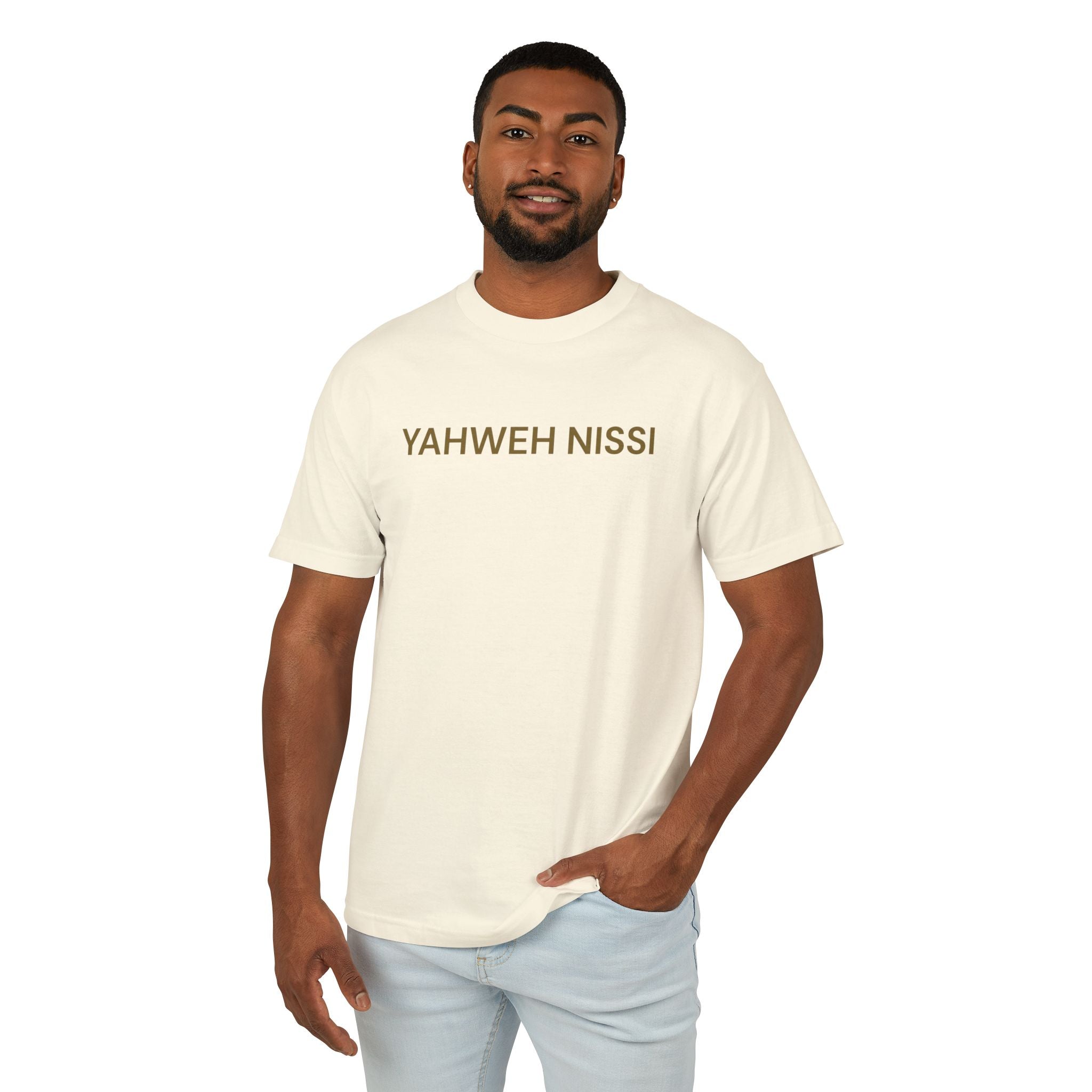 Protected Tee — Gold Embroidered Christian Graphic T-Shirt