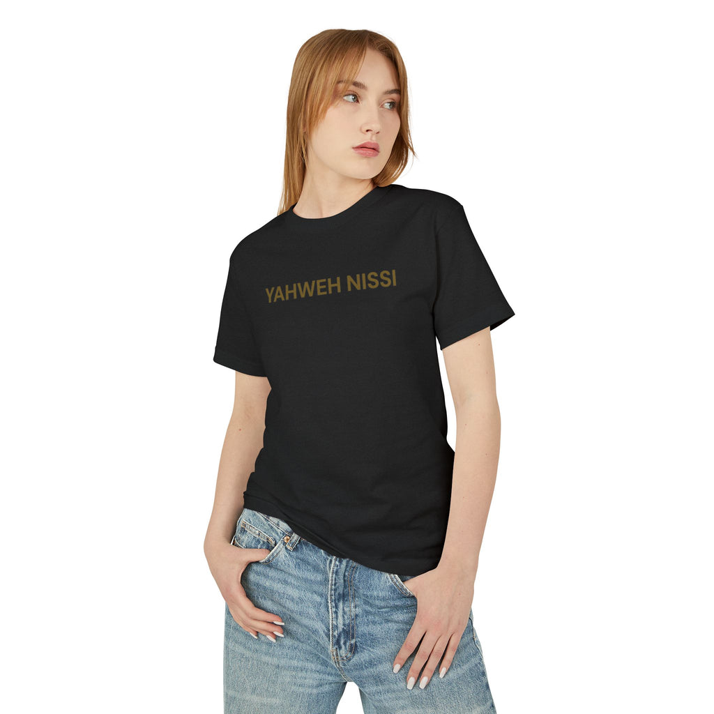 Protected Tee — Gold Embroidered Christian Graphic T-Shirt