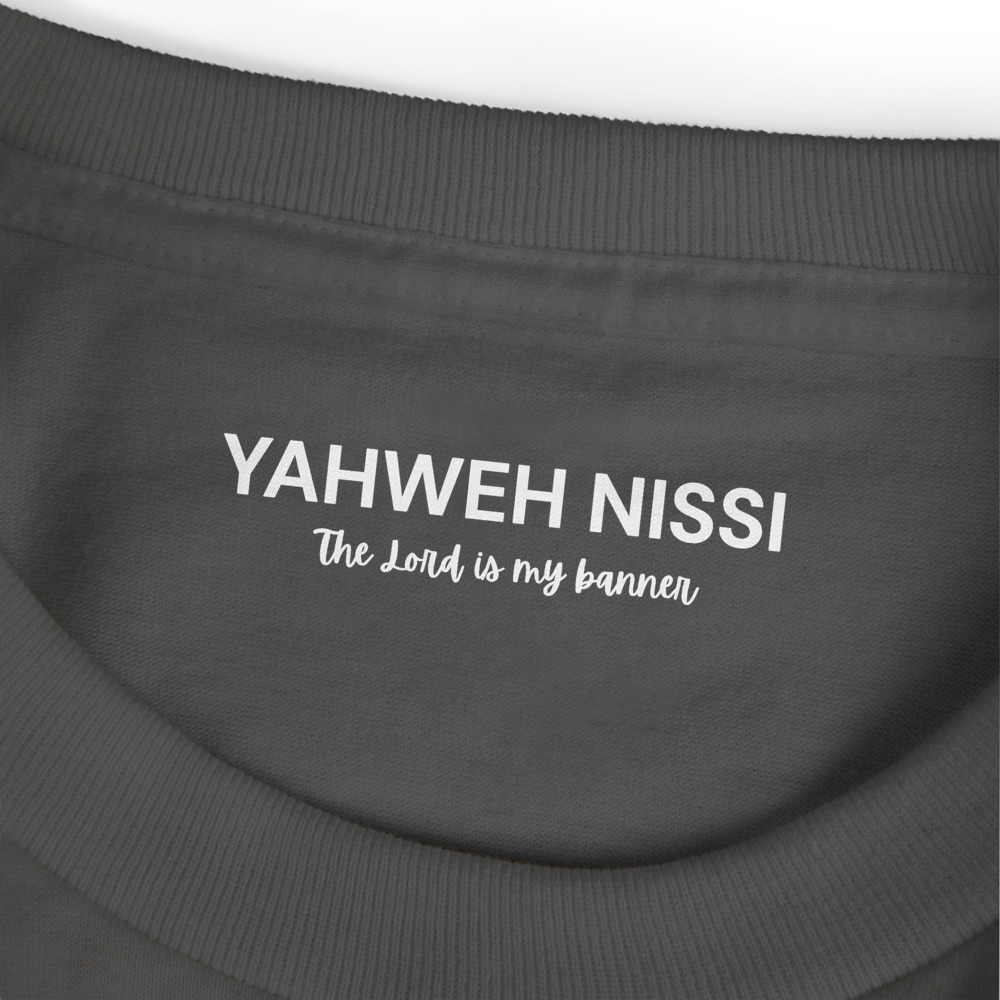 Protected Tee — White Embroidered Christian Graphic T-Shirt