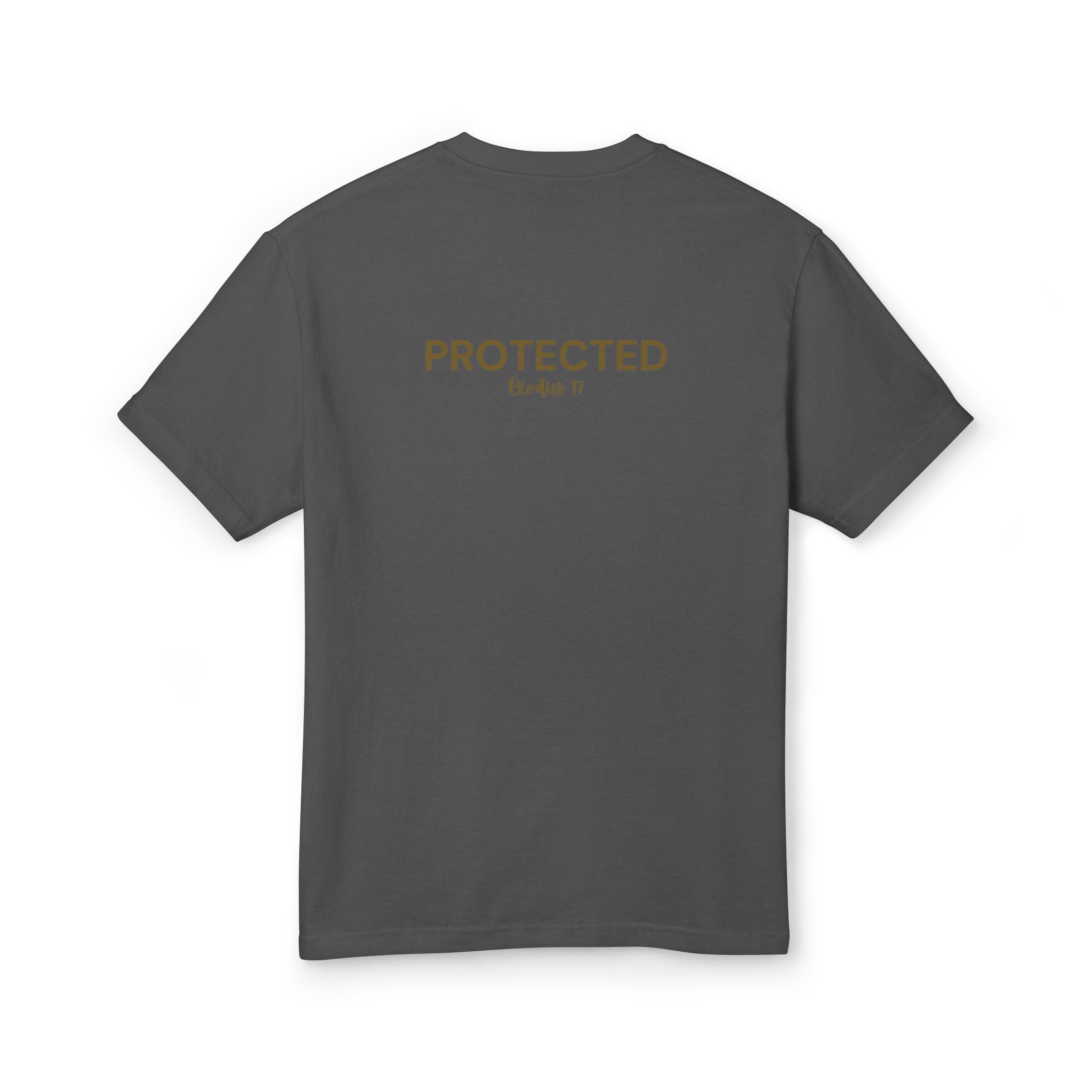 Protected Tee — Gold Embroidered Christian Graphic T-Shirt