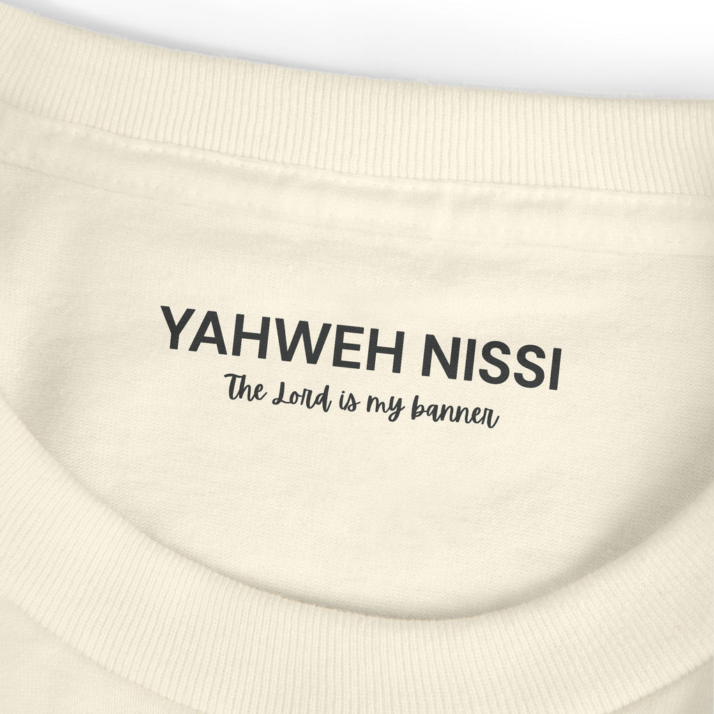 Protected Tee — Black Embroidered Christian Graphic T-Shirt